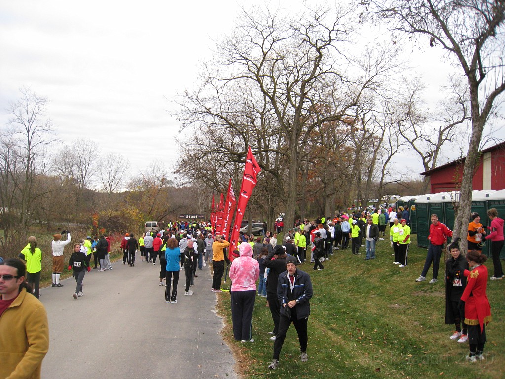 Run Through Hell 2010 10K 012.JPG - The 2010 Run Through Hell 10K held on Halloween Day, October 31, 2010. Cold, crisp and sunny. Heading down to the start line area.